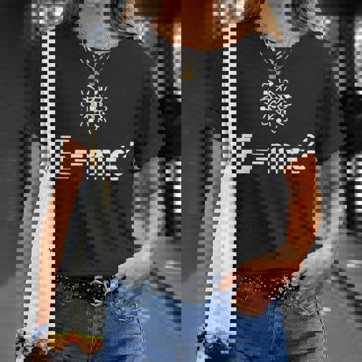 Fun EMc^2方程式 物理学 相対性 アトムロゴ EMc2 Tシャツ 彼女への贈り物